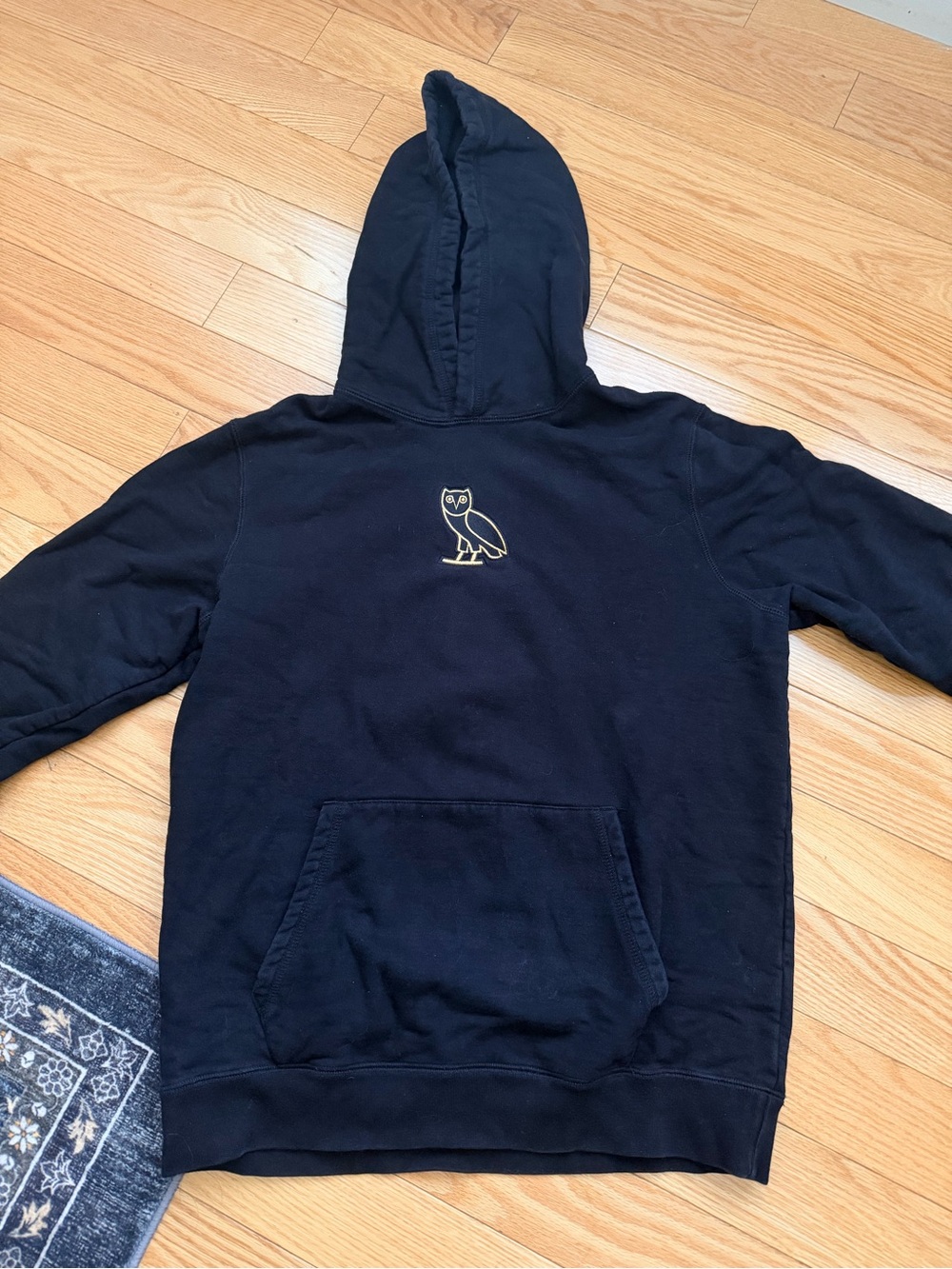 OVO Black Hoodie with Gold Owl Emblem